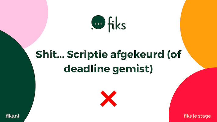 Scriptie afgekeurd